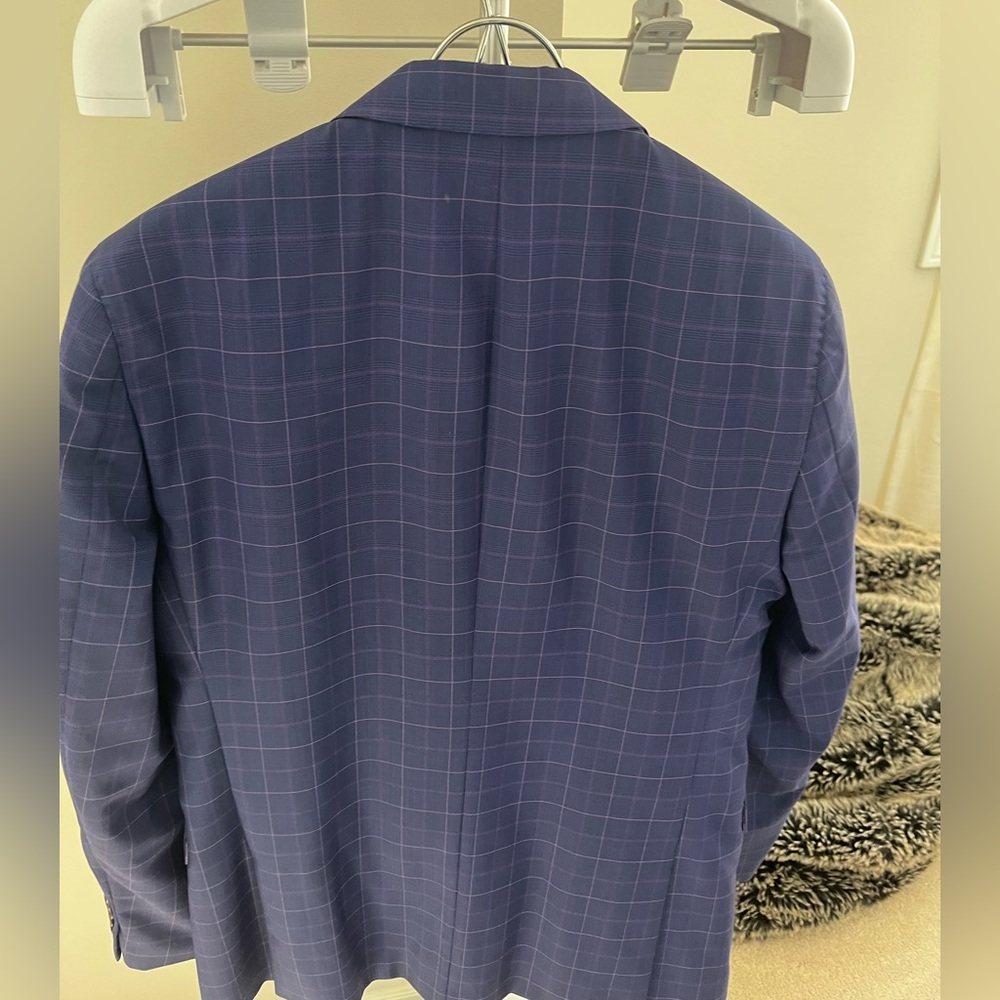 Sand Navy Checkered Suit - Picture 2 of 10